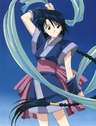 An image of Misao from one of the Artbooks