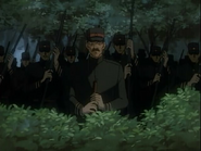 The police surrounding the Tsukayama's mansion