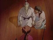 Kenshin talking to a very ill Nishida Hyō-e