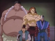 The 4 Oniwabanshū members appear to stand by Aoshi