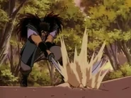 Raijūta using the Matoi Izuna on the ground