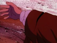 Yutarō's arm is damaged by the Tobi Izuna