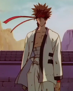 Sano prepares to battle Shishio, after both Kenshin and Saito are put down by him.