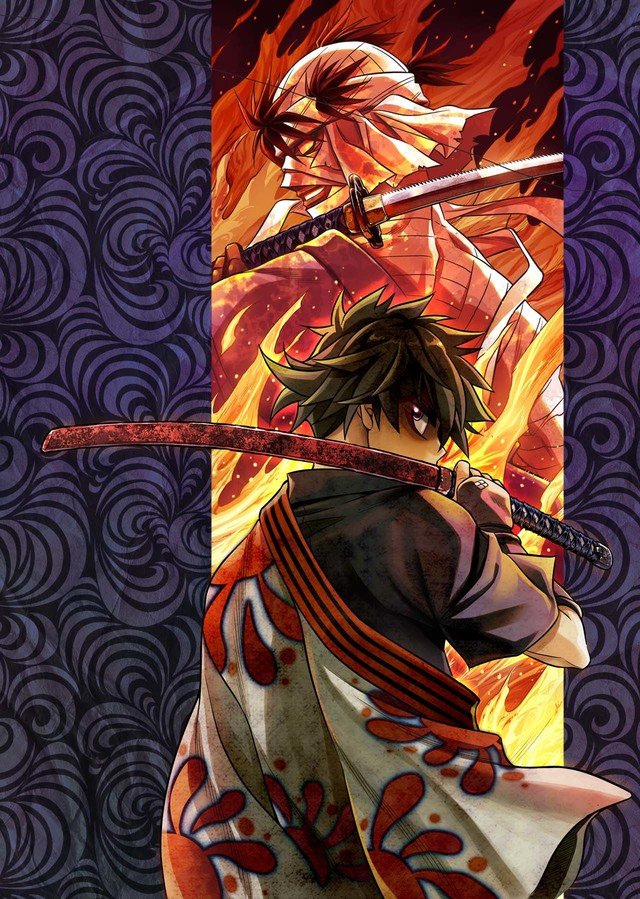 Rurouni Kenshin - Kenshin Himura final attack illustration! Boku & Dragons  x RuroKen Collaboration Source