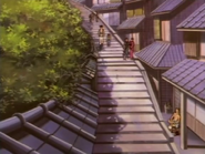 Yahiko and Sanosuke walking on the Kyōto streets