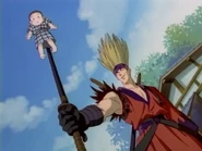 Chō catches the sneath back in place