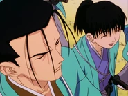 Saitō annoyed at Okita's joke
