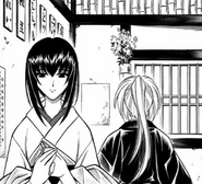 Tomoe meets Kenshin for the first time.