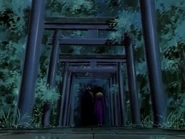 The entrace to Shishio's hideout at night