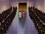Hōji presents to Shishio an army of soldiers