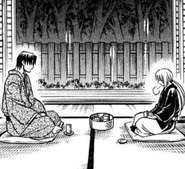 MangaKenshinAndAoshiHaveTea.png (154 KB) Aoshi and Kenshin at peace with one-another