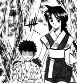 makimachi misao and shinomori aoshi (rurouni kenshin) drawn by  nijinohouseki