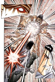 Saitō using Gatotsu Zero Shiki against Usui.