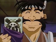 Heizō accepting more money donations from the townspeople