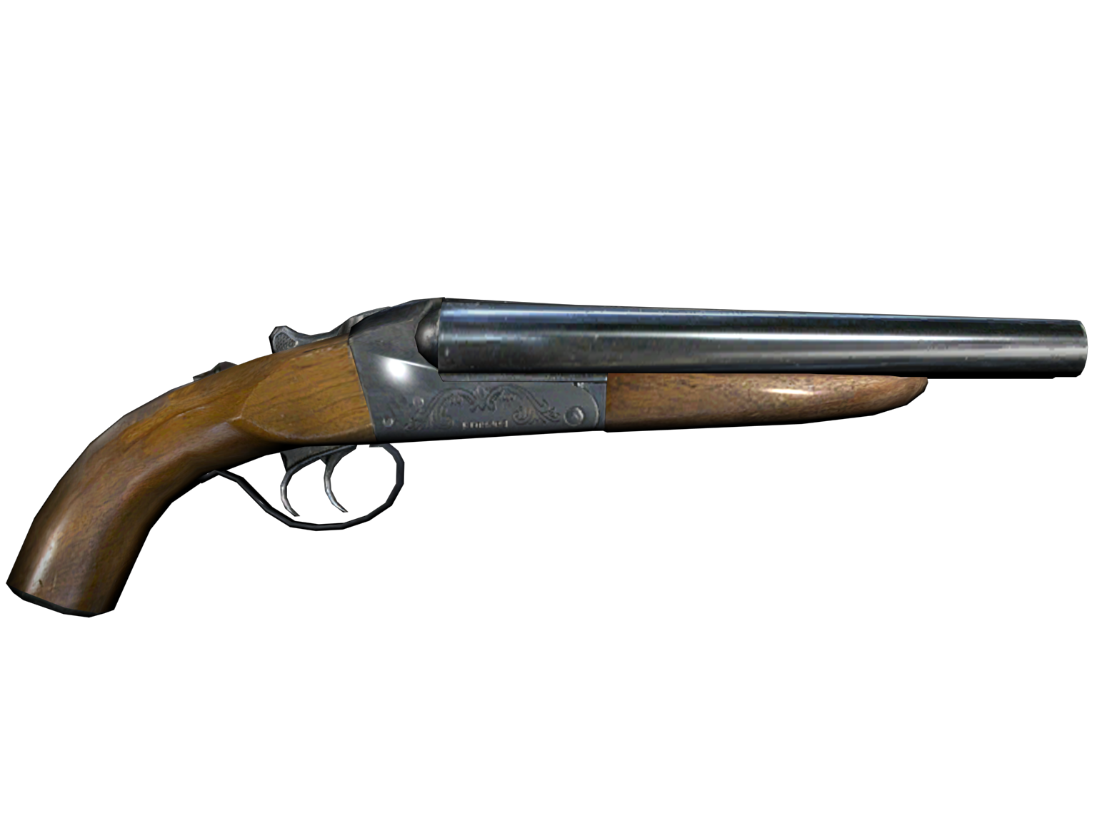 Sawed Off Double Barrel Shotgun With A Stock