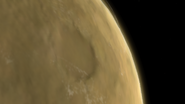 Vesp's caldera and Kernimo Mons. Scientists believe that Vesp may have been home to either vocanic or cryovolcanic activity in the past.