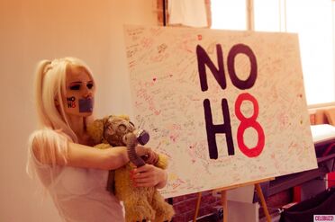 Kerli NOH8 Campaign Behind the Scenes Celebuzz 7