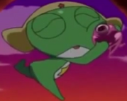 Keroro and Butt Fire Cracker hugging.