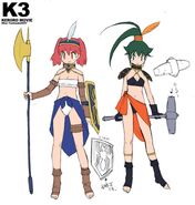 Warrior Natsumi and Koyuki Reference sheet.