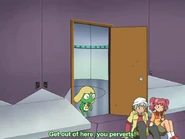 Keroro 61B error 14.png (229 KB) Kururu's symbol on Saburo's hat is missing when Keroro's throwing them away