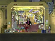 The original Alien Shop as seen in later episodes.