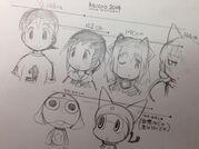 Keroro's height along with the others.