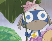 Dororo holding an umbrella