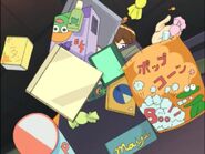 A cameo of a simplified version of Keroro's design in Seven of Seven (see the purple box).