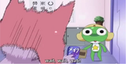 Pururu scared of Keroro when he sees her wrinkles. (Ep 266.)