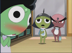 Natsumi in Keroro's mother's body.