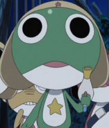 Keroro holding the WCMEA gun