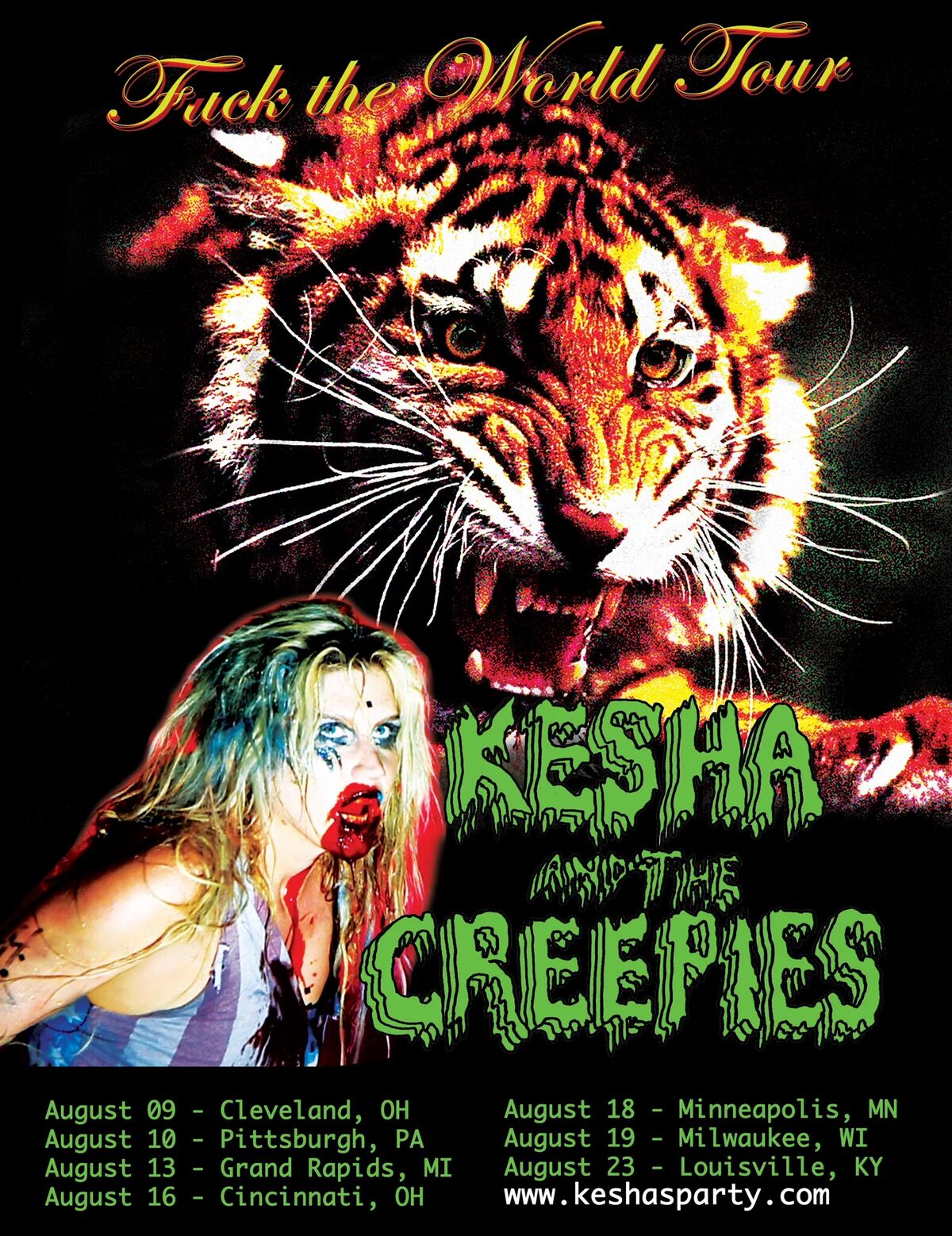 Kesha And The Creepies Fuck The World Tour Keshapedia Fandom