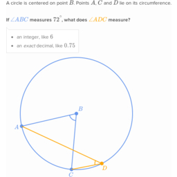 inscribed angles problems and answers