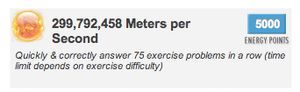 299,792,458 Meters per Second as Sun Badge