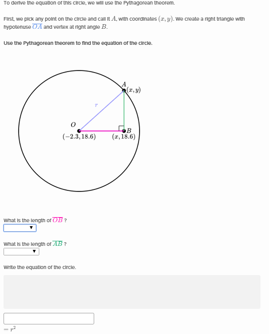 Pythagorean theorem and the equation of a circle Khan Academy Wiki