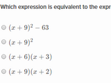 Equivalent forms of polynomial expressions