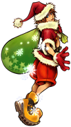 Artwork Sora (vestito da Babbo Natale) disegnato da Nomura