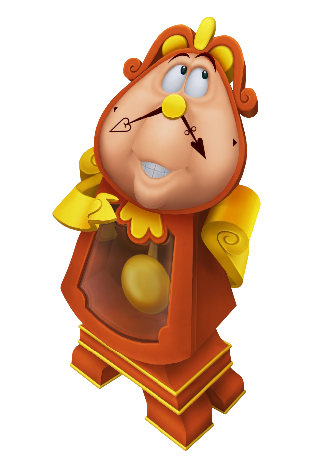 Orologio a Pendolo Cogsworth Tockins La Bella e la Bestia Disney Traditions