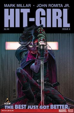 Hit-Girl cover of issue 2