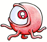The Monoeye as it appears in the original Kid Icarus.