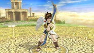 Pit grabbing the middle of the Palutena Bow.