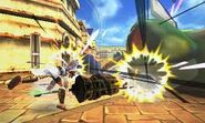 Pit using the Babel Club's dash attack on a Keron.