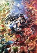 Pit in Bayonetta's promotional artwork.