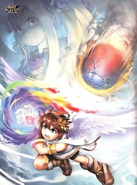 Official artwork of Viridi and Pit.