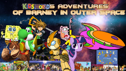 Kids World's Adventures Of Barney in Outer Space Poster