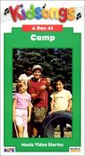 Councelor Eddie with Hillary Hollingsworth and Jensen Karp at camp on the 1998 VHS release cover