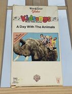 Ryan Dorin, Sh'Vaughn Heath, Alanna Mulhern, Heather Green, and Steven Brooks riding an elephant on the 1987 VHS cover with the Warner Reprise Video logo.