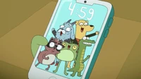 Glarbin and his employees in his cellphone wallpaper photo.
