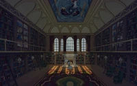 Fox mansion library background
