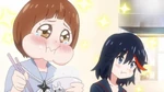 Mako and Ryūko eating the mid-class croquettes.